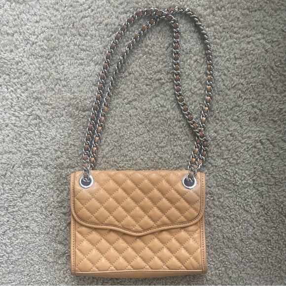 Rebecca Minkoff tan Mini Affair quilted leather convertible crossbody purse bag Bags